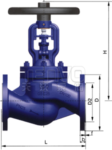 國(guó)標(biāo)波紋管截止閥結(jié)構(gòu)圖