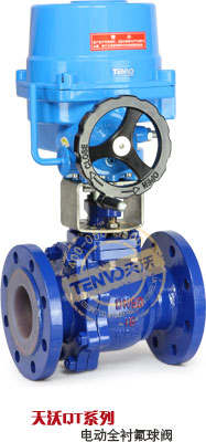 QT系列電動(dòng)襯氟球閥