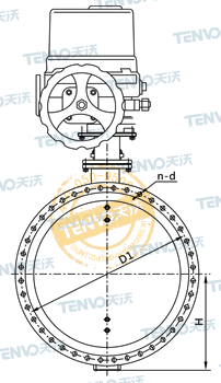 D941W電動通風(fēng)蝶閥結(jié)構(gòu)圖