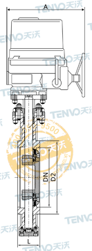 D973H對夾式電動(dòng)金屬硬密封蝶閥結(jié)構(gòu)圖