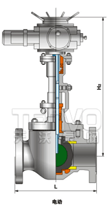 電動軌道球閥結(jié)構(gòu)圖