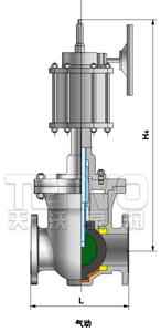 氣動軌道球閥結(jié)構(gòu)圖