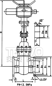 電動(dòng)法蘭式真空隔離閘閥結(jié)構(gòu)圖