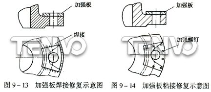 加強板焊接修復(fù)示意圖